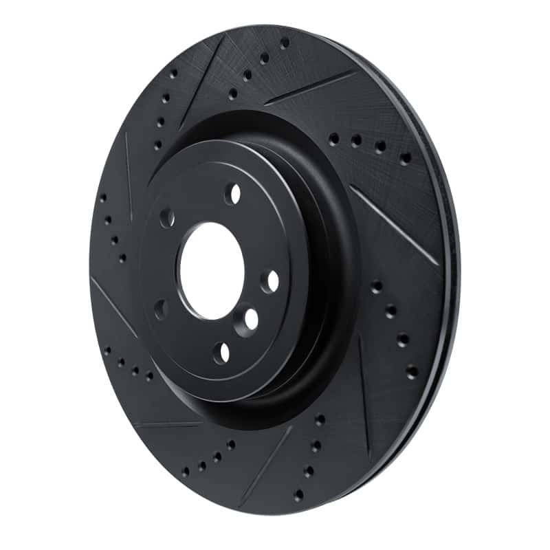 R1 Concepts — R1 16-24 Jaguar XF Rear Left Drilled & Slotted Black Brake Rotor
R1 Brake Rotor Drill - view 2