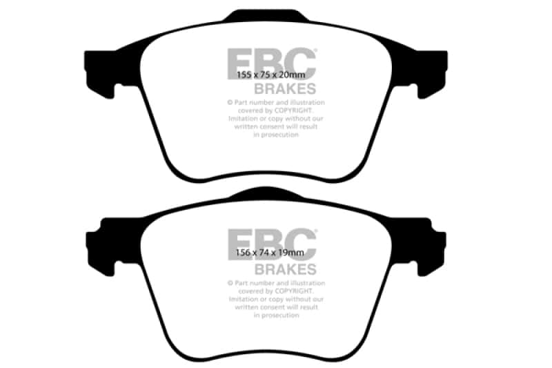 EBC — EBC 03-09 Volvo XC90 2.9 Twin Turbo Redstuff Front Brake Pads
Disc Brake Pad - view 1