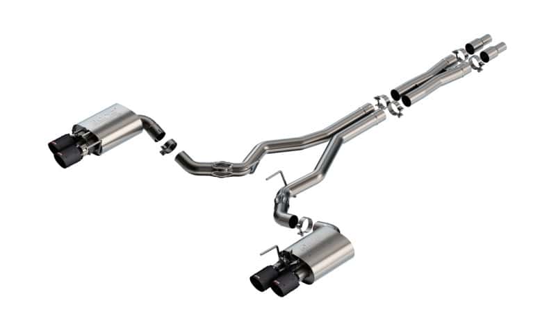 Borla — Borla 2024 Ford Mustang GT 5.0L V8 w/ Active Exhaust ATAK Cat-Back Exhaust System - Carbon Fiber
Cat-Back System - view 1