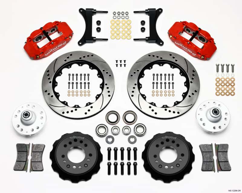 Wilwood — Wilwood Narrow Superlite 6R Front Hub Kit 14.00in Drill Red 79-87 GM G Body
BRAKE KIT - view 2