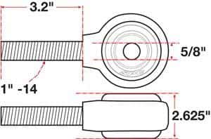 SPC Performance — SPC Performance xAxis Rod End Ball Joint
CROSSAXIS ROD END
XAXIS JOINT - view 2