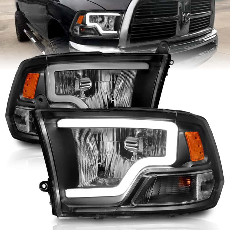 ANZO — ANZO 2009-2018 Dodge Ram 1500 Crystal Headlights w/ Light Bar Black Housing
Head Light Set
HdLtSet - view 2