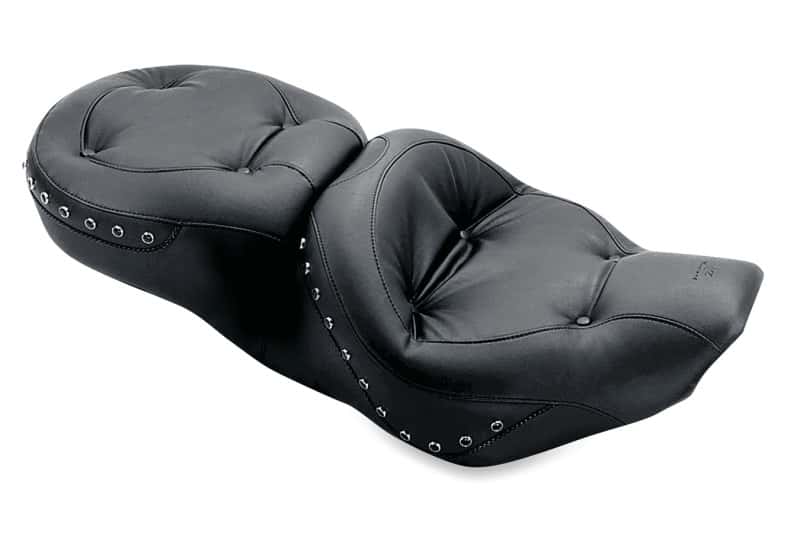 Mustang Motorcycle — Mustang 97-07 Harley Rd King, 06-07 Str Glide, 00-05 Eagle Tour 1PC Seat w/Blk Pearl Studs - Black - view 1
