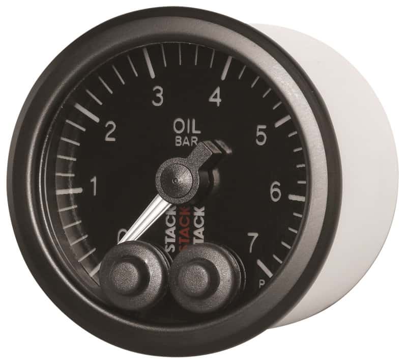 AutoMeter — Autometer Stack 52mm 0-7 Bar M10 Male Pro-Control Oil Pressure Gauge - Black
Ga OilP PC Blk 7 Bar - view 3