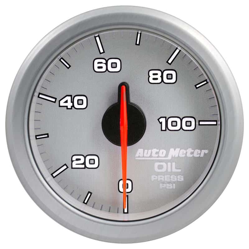 AutoMeter — Autometer Airdrive 2-1/6in Oil Pressure Gauge 0-100 PSI - Silver
GA 2" OILP ARDRV SLV - view 1