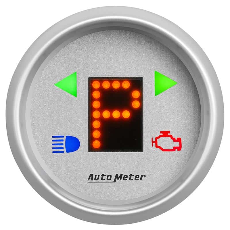 AutoMeter — Autometer Ultra-Lite 2-1/16in (P/R/N/D/L/OD/O/5/4/3/2/1) Digital Gear Position Gauge
2-1/16" PRNDL, SLVR - view 2