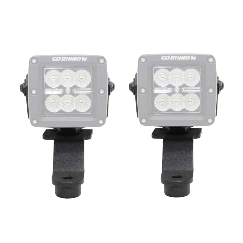 Go Rhino — Go Rhino 18-20 Jeep Wrangler JL/JLU/Gladiator JT Light Mount - 3in Cube
WS Cowl Mount - view 1