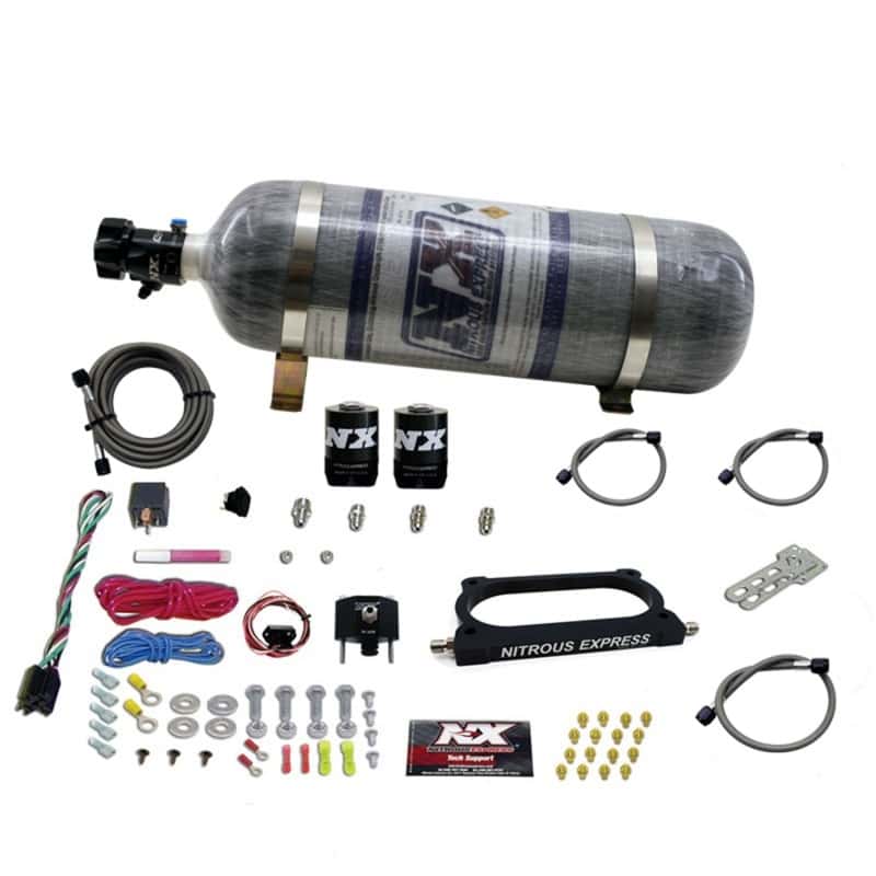 Nitrous Express — Nitrous Express 07-14 Ford Mustang GT500 Nitrous Plate Kit (50-250HP) w/Composite Bottle
Injection System Kit
N2OSys - view 1