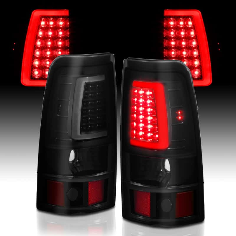 ANZO — ANZO 1999-2002 Chevy Silverado 1500 LED Taillights Plank Style Black w/Smoke Lens - view 15