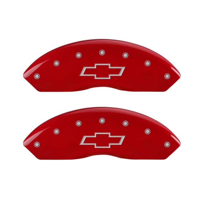 MGP — MGP Front set 2 Caliper Covers Engraved Front Bowtie Red finish silver ch
Caliper Covers - view 1