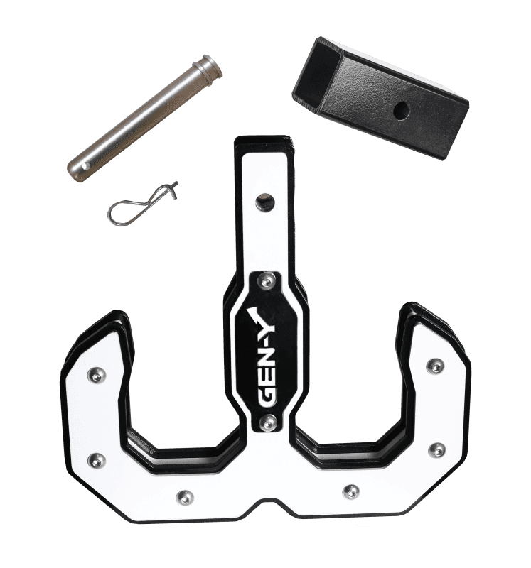 GEN-Y Hitch — Gen-Y Hulk 2.0 16K Tow Hook 2in Shank w/GH-009 Reducer Sleeve/GH-099 Pin/GH-011 Clip - Black/White
Tow Hook - view 2