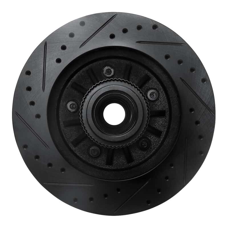 R1 Concepts — R1 97-00 Ford Expedition Front Right Drilled & Slotted Black Brake Rotor
R1 Brake Rotor Drill - view 5