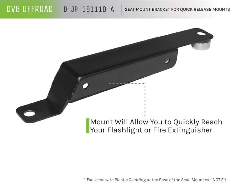 DV8 Offroad — DV8 Offroad 2007-2018 Fire Extinguisher / Flashlight Floor Mount Bracket Kit
Bracket - view 2