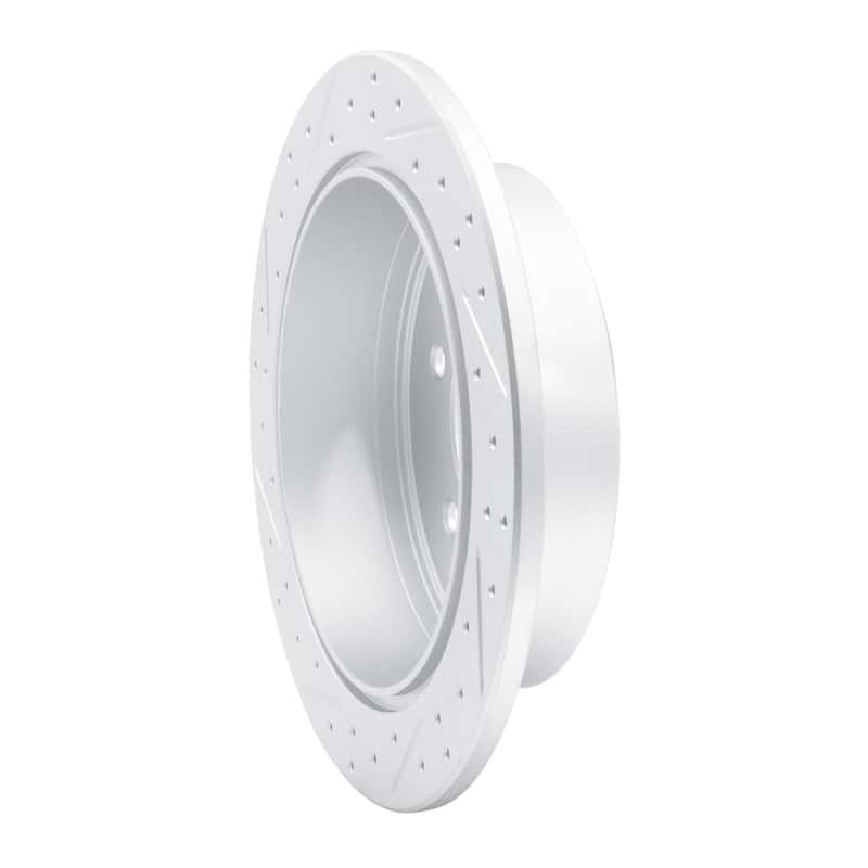 R1 Concepts — R1 06-10 Hummer H3T Rear Right Drilled & Slotted Geo-Carbon Rotor - view 4