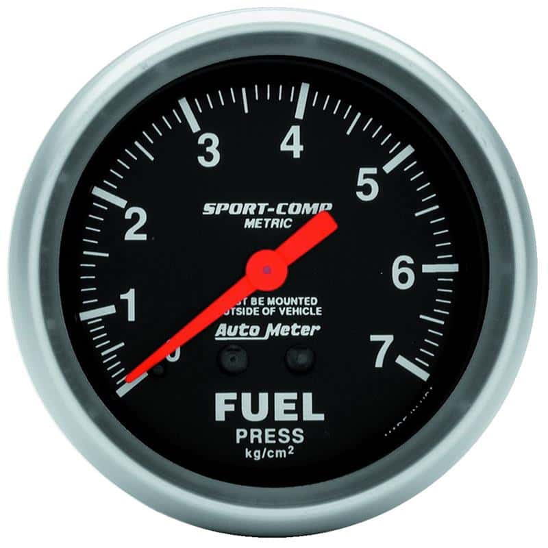 AutoMeter — Autometer Sport-Comp 2 5/8in 0-7 Kg/Cm2 Mechanical Fuel Pressure Gauge
2-5/8" FUEL PRESS, 0 - view 2