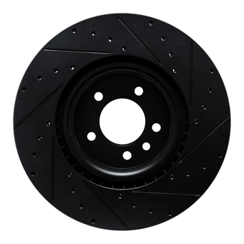 R1 Concepts — R1 18-24 Land Rover Discovery Front Left Drilled & Slotted Black Brake Rotor
R1 Brake Rotor Drill - view 5