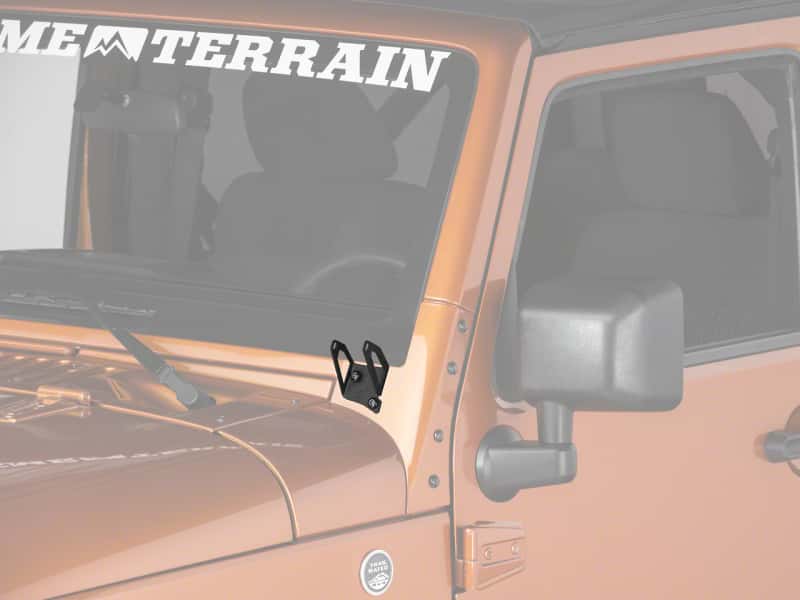 Raxiom — Raxiom 07-18 Jeep Wrangler JK Windshield Mounted Light Brackets
Mount - view 1