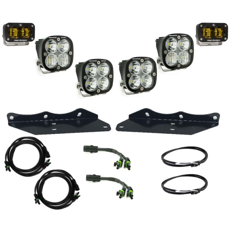 Baja Designs — Baja Designs 17-20 Ford F-150 Raptor S2 SAE Sportsmen Fog Pocket Kit - Amber - view 1