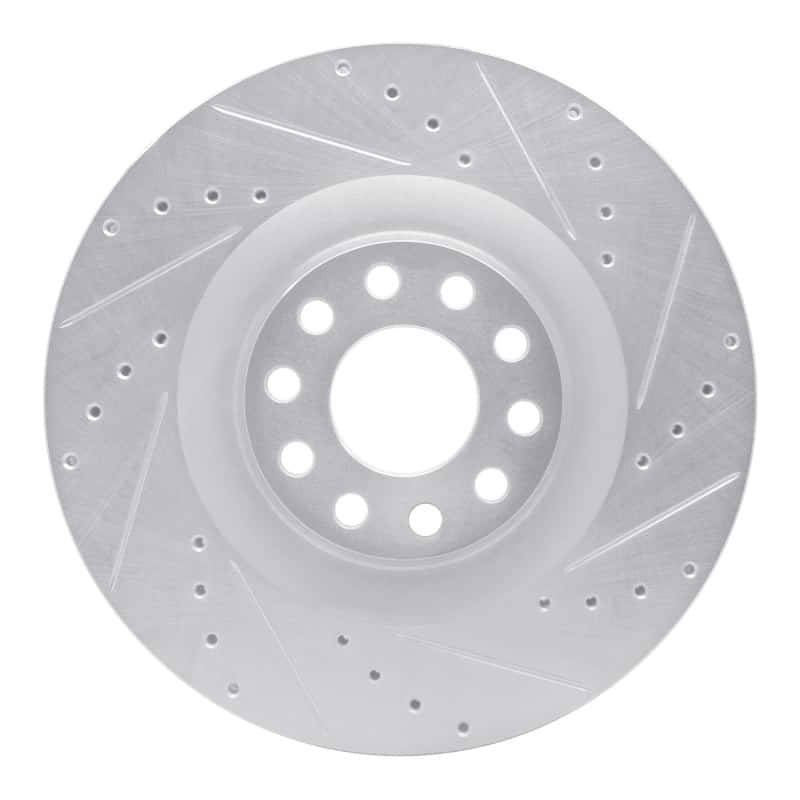 R1 Concepts — R1 01-03 Audi S8 Front Right Drilled & Slotted Silver Brake Rotor
R1 Brake Rotor Drill - view 1