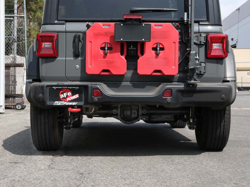 aFe — aFe MACH Force-Xp Axle-Back Exhaust System w/No Tip 18-20 Jeep Wrangler L4-2.0T / V6-3.6L
Axle-Back Exhaust - view 4