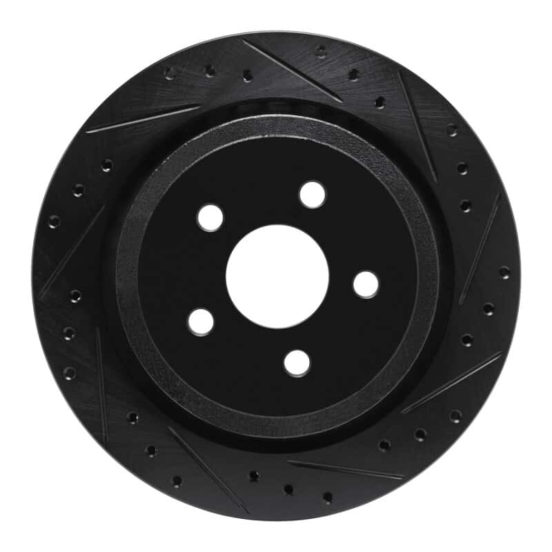 R1 Concepts — R1 89-95 Chrysler LeBaron Rear Right Drilled & Slotted Black Brake Rotor
R1 Brake Rotor Drill - view 1