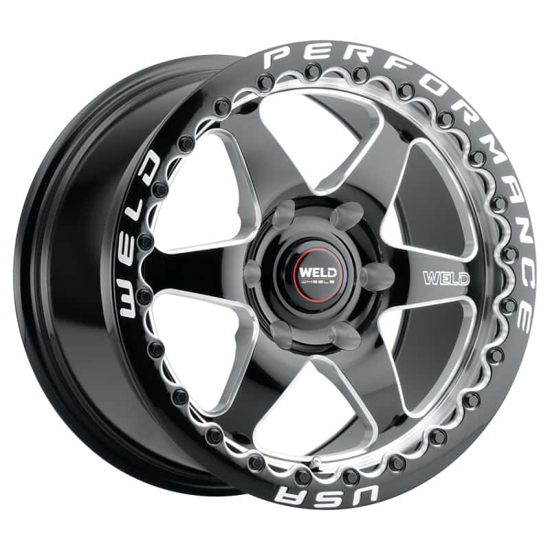 Weld — Weld S904 15x12 Ventura Beadlock 5x114.3 ET28 BS7.6 Gloss BLK MIL DIA 78.1 - view 2