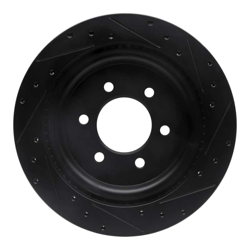 R1 Concepts — R1 21-25 Ford F-150 4WD Rear Left Drilled & Slotted Black Brake Rotor
Disc Brake Rotor - view 5