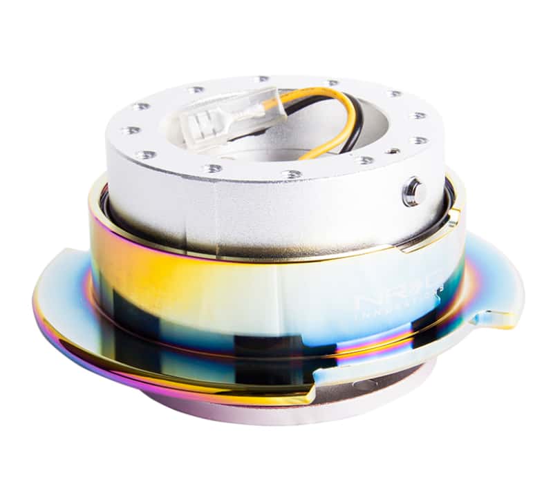 NRG — NRG Quick Release Gen 2.5 - Silver Body / Neochrome Ring - view 3