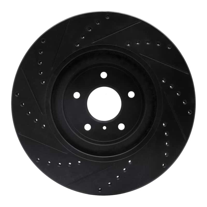 R1 Concepts — R1 08-25 Infiniti Q50 Front Right Drilled & Slotted Black Brake Rotor
R1 Brake Rotor Drill - view 5
