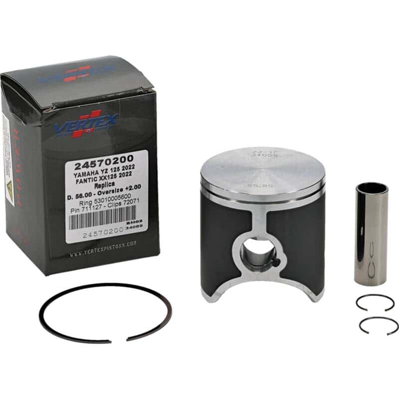 Vertex Pistons — Vertex Piston 2023 Fantic Motor XE 125 125cc +2.00mm Oversized Cast Replica Piston Kit - view 2