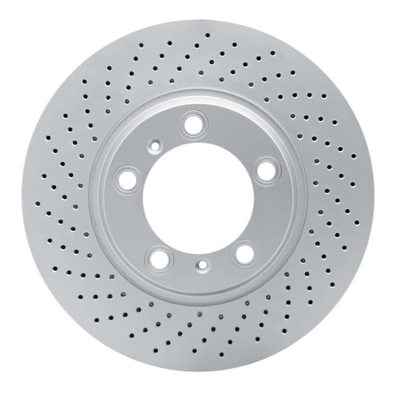 DFC — DFC 99-23 Porsche 718 Cayman Left Front Drilled Hi-Carbon Alloy Geomet Coated Rotor
DFC Brake Rotor - view 1