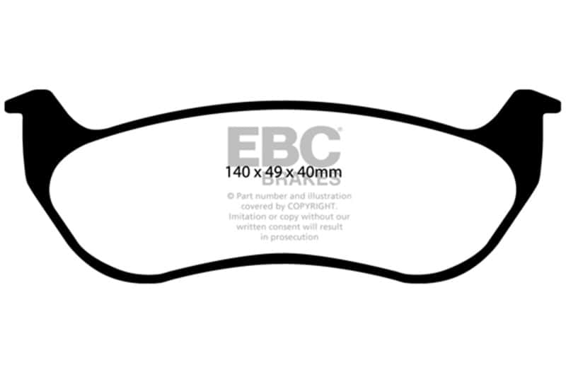 EBC — EBC 07-11 Ford Explorer Sport Trac 4.0 Ultimax2 Rear Brake Pads
Disc Brake Pad - view 1