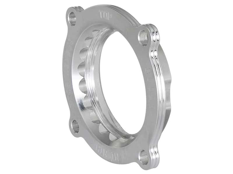 aFe — aFe Silver Bullet Throttle Body Spacer 2018+ Jeep Wrangler (JL) V6 3.6L
Throttle Body Spacer - view 4