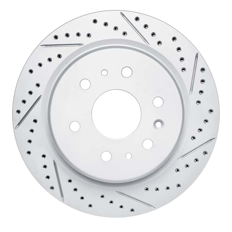 R1 Concepts — R1 19-26 Cadillac Escalade Rear Right Drilled & Slotted Geo-Carbon Rotor - view 1