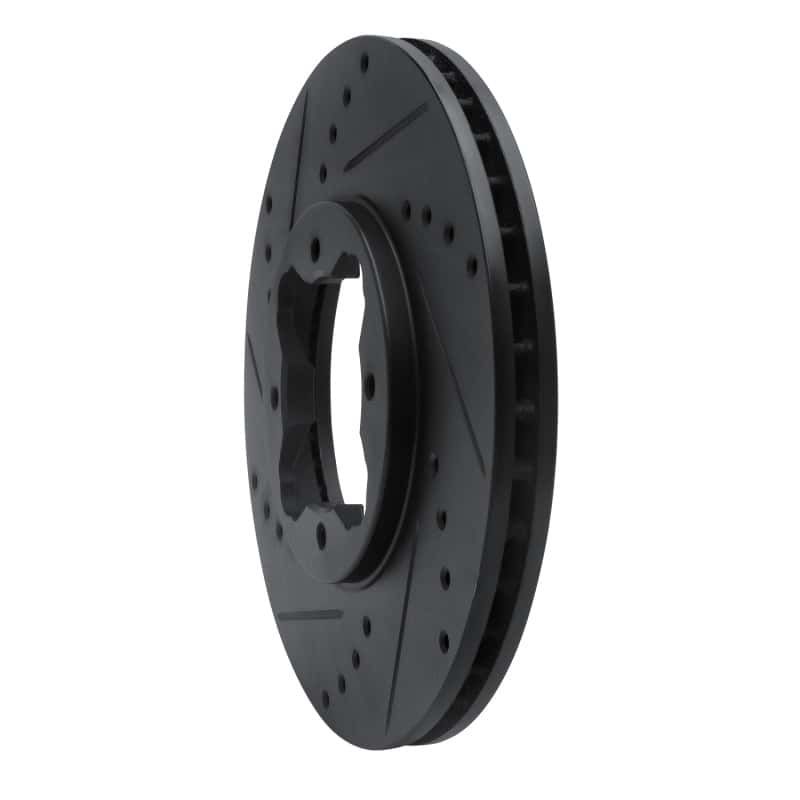 R1 Concepts — R1 92-98 Acura TL Front Left Drilled & Slotted Black Brake Rotor
R1 Brake Rotor Drill - view 2