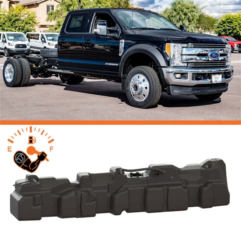 Titan Fuel Tanks — Titan Fuel Tanks 17-24 Ford 108in Cab & Chassis 54 Gallon XXL Mid-Ship Fuel Tank
Fuel Tank - view 1