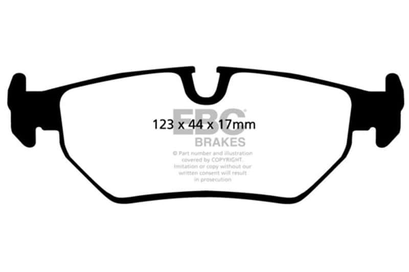 EBC — EBC 93-95 Jaguar XJS 4.0 Ultimax2 Rear Brake Pads
Disc Brake Pad - view 1