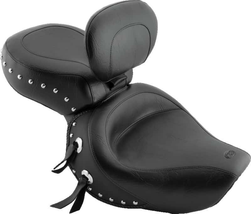 Mustang Motorcycle — Mustang 00-08 Honda VT1100 Sabre,97-08 Spirit,87-97 Shadow Wide Touring 1PC Seat w/Studs - Black - view 1