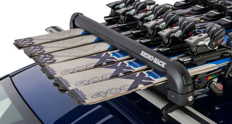 Rhino-Rack — Rhino-Rack Universal Ski/Snowboard Carrier - Fits 6 Pairs of Skis or 4 Snowboards - Black - view 6