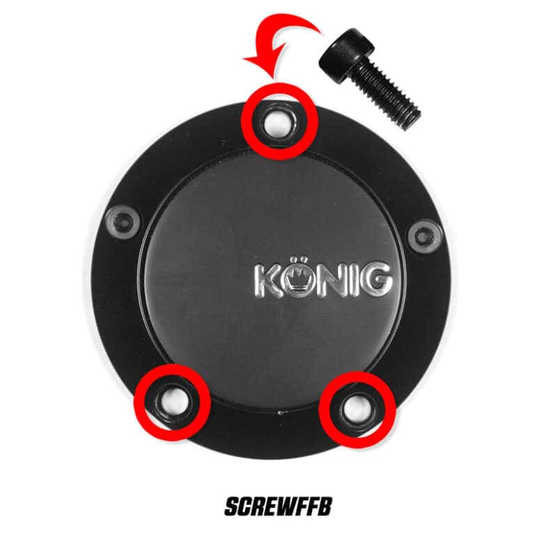 Konig — Konig Cap Screw (Black) For CAPFFB - Flow Formed (Single) - view 1