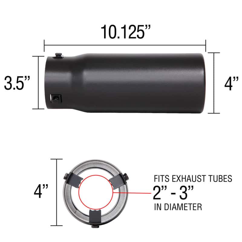 Spectre — Spectre Exhaust Tip 4in. Resonated - Black - view 5