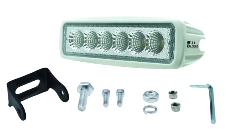 Hella — Hella Value Fit Mini Flush Mount 7.7in - 18W White Housing Flood Beam LED Light Bar - view 8
