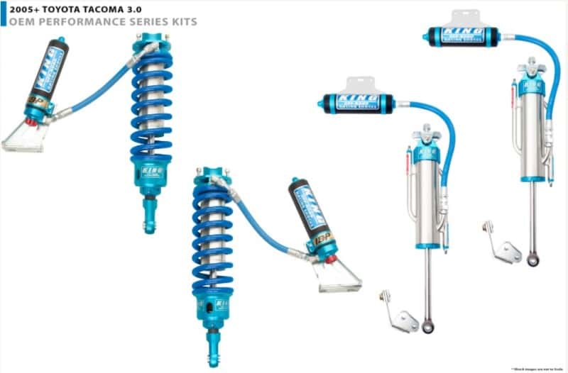 King Shocks — King Shocks 2005+ Toyota Tacoma (6 Lug) Front Stg 3 Kit 3.0 Dia Res Coilover w/Adj/Int Bypass (Pair)
OEM Performance Kit - view 2