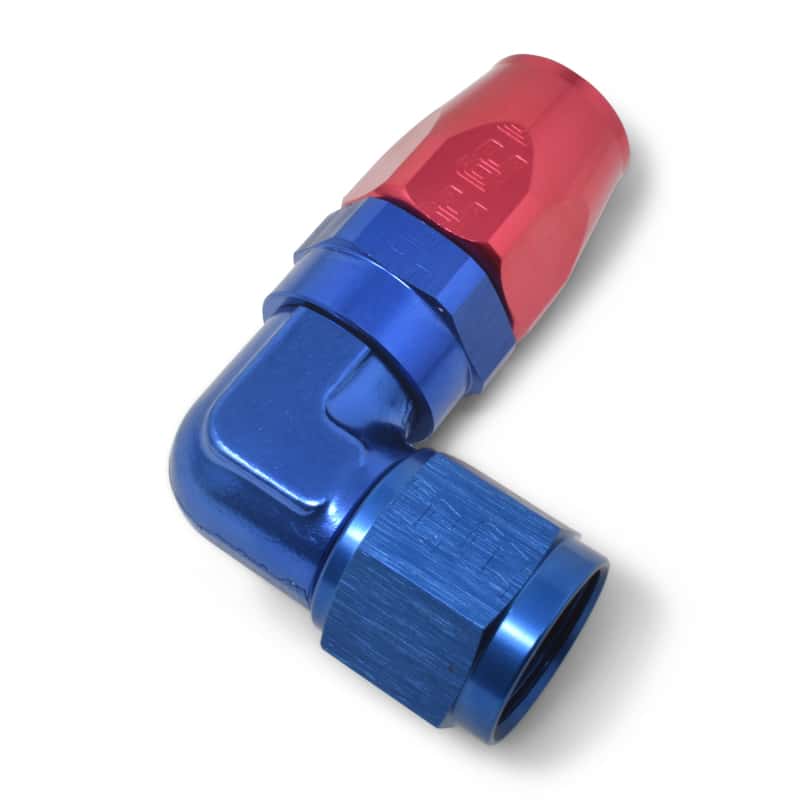 Russell — Russell Performance -12 AN Red/Blue 90 Degree Forged Aluminum Swivel Hose End
Hose Fitting - view 6
