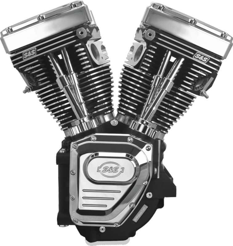 S&S Cycle — S&S Cycle 99-06 BT T124 Long Block Engine w/ 640 Cams - Wrinkle Black - view 1