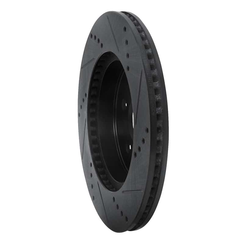 R1 Concepts — R1 19-25 Toyota Corolla (US/Canada) Front Left Drilled & Slotted Black Brake Rotor
R1 Brake Rotor Drill - view 4
