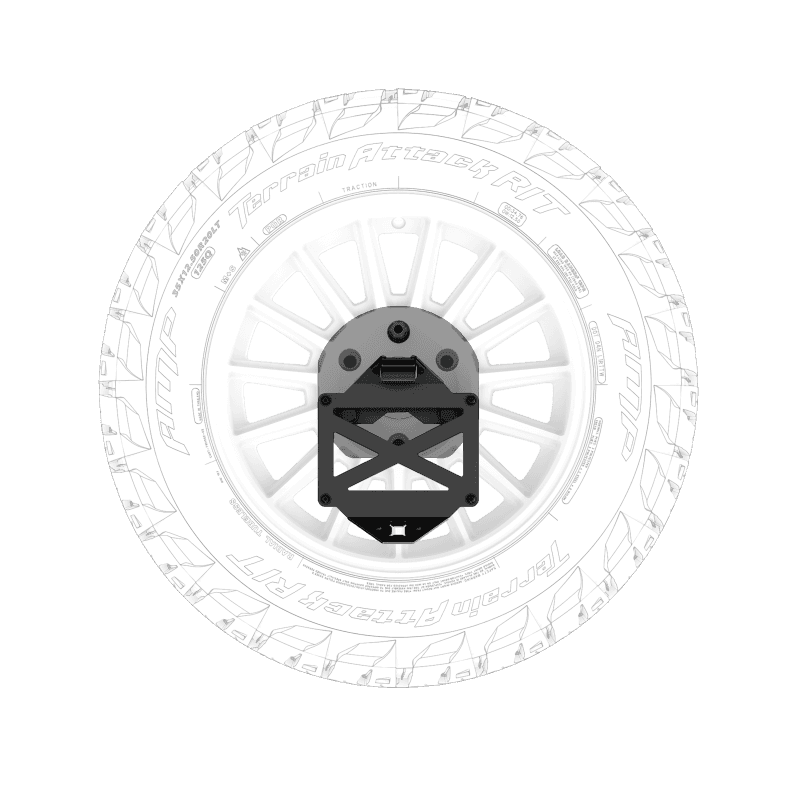 Body Armor 4x4 — Body Armor 4x4 16-23 Toyota Tacoma/10-24 4Runner Pro Series II Tire Carrier W/ License Plate Holder
Tire Carrier - view 4