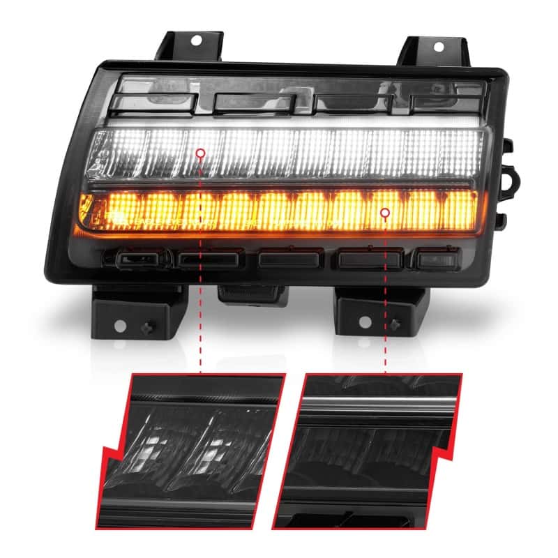 ANZO — ANZO Wrangler 18-21/Gladiator 20+ LED Side Marker Lights Smoke w Sequential Signal
TurnSignalPkLtAssy
SideMrkrLghtAssy - view 4