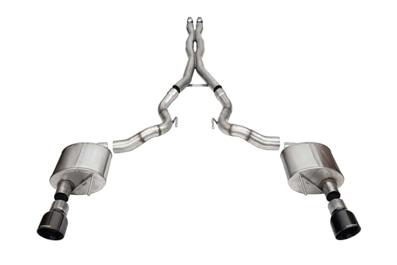 CORSA Performance — Corsa 24+ Frd MustangGT Conv Xtreme Cat-Back Ex.Sys 3.0in Dual Rear Ex w/4.5in Blk PVD ProSeries Tip
Exhaust - view 2