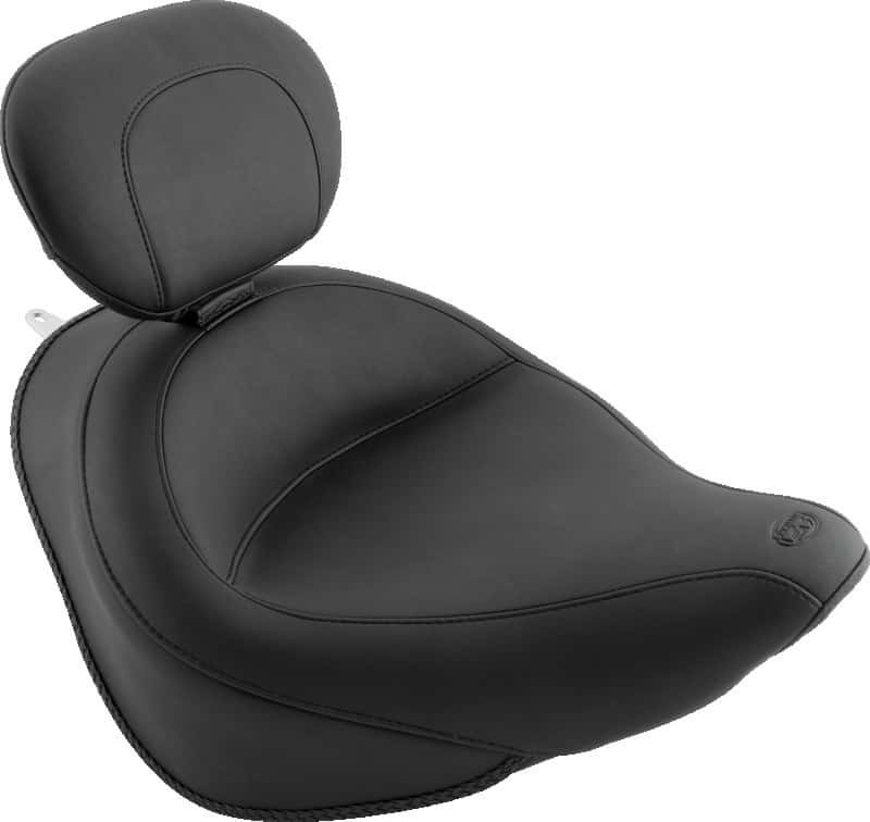 Mustang Motorcycle — Mustang 06-17 Harley Softail Wide Tire (200mm) Wide Touring Solo Seat w/Driver Backrest - Black - view 2